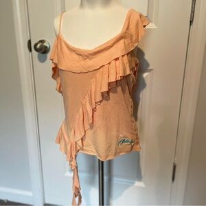 Akademiks Peach Ruffle Camisole